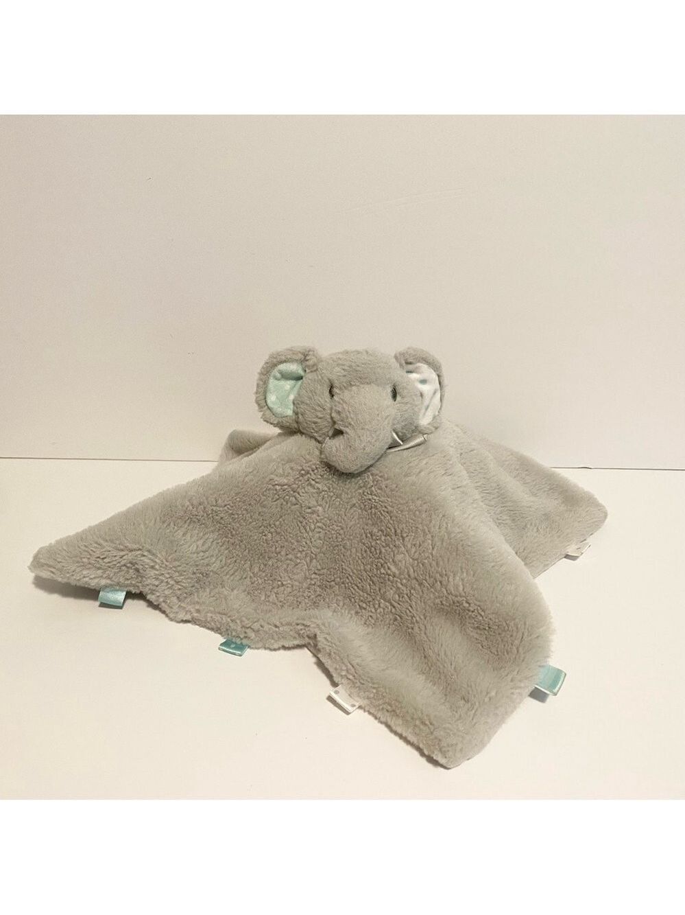 Kellytoy Elephant Lovey Gray Blue Plush Blanket Baby Soft Cuddle Security Lovie